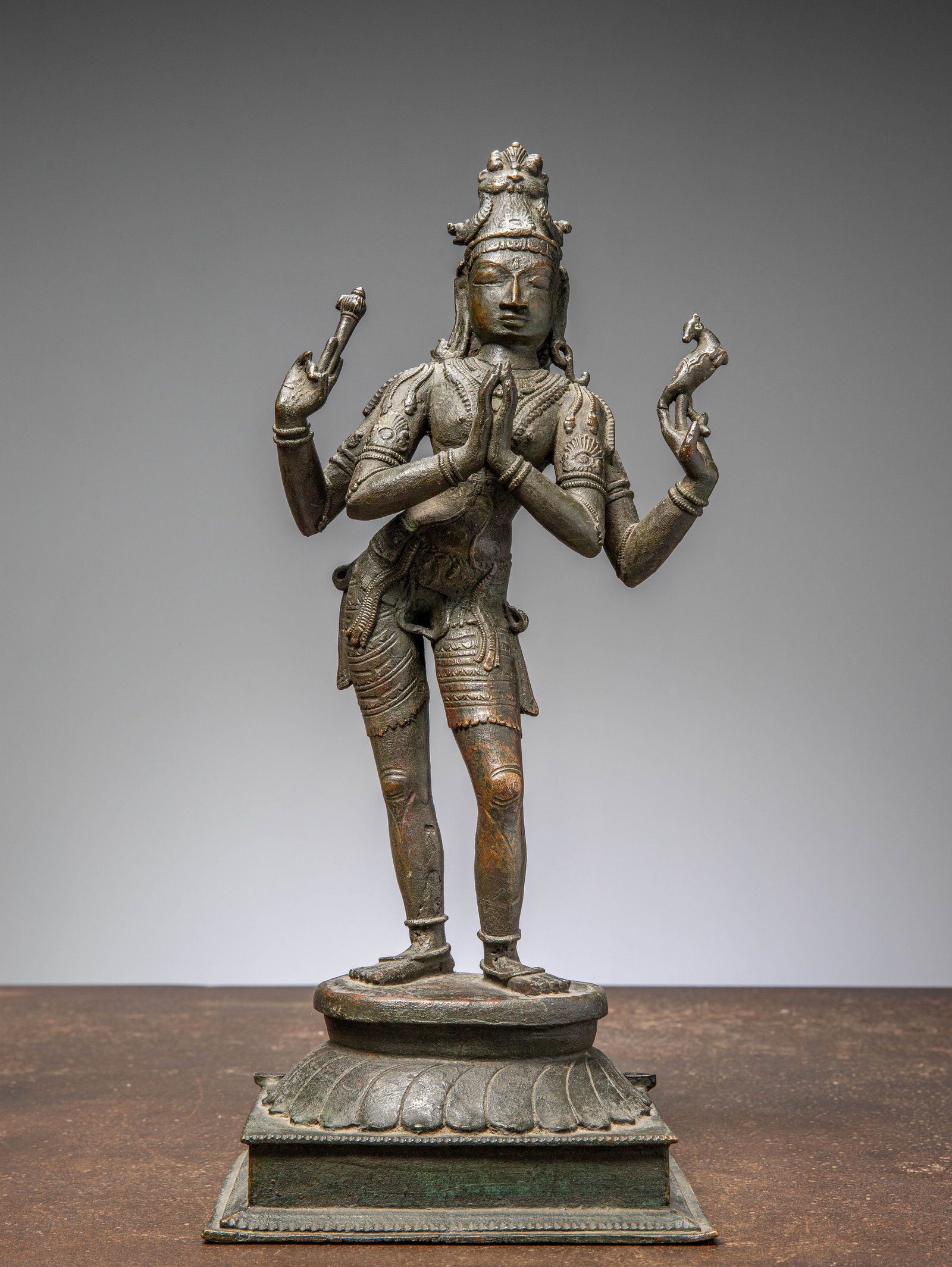 A RARE FORM OF NANDIKESHVARA SHIVA, BRONZE, INDIA 16TH CENTURY (1 of 7)