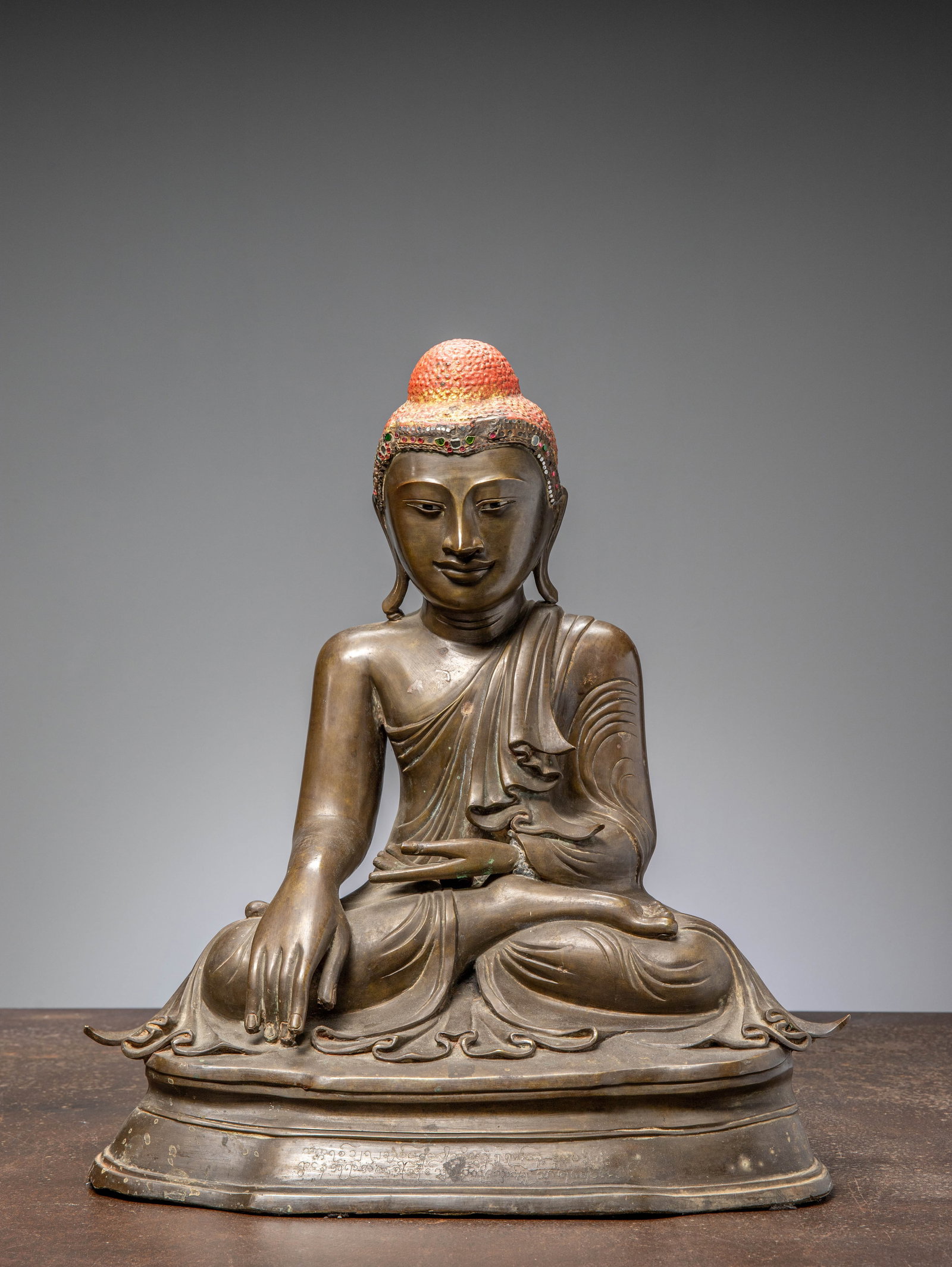 (R) A BRONZE FIGURE OF GAUTAMA BUDDHA, BIRMA, MANDALAY, 19TH CENTURY (1 of 9)
