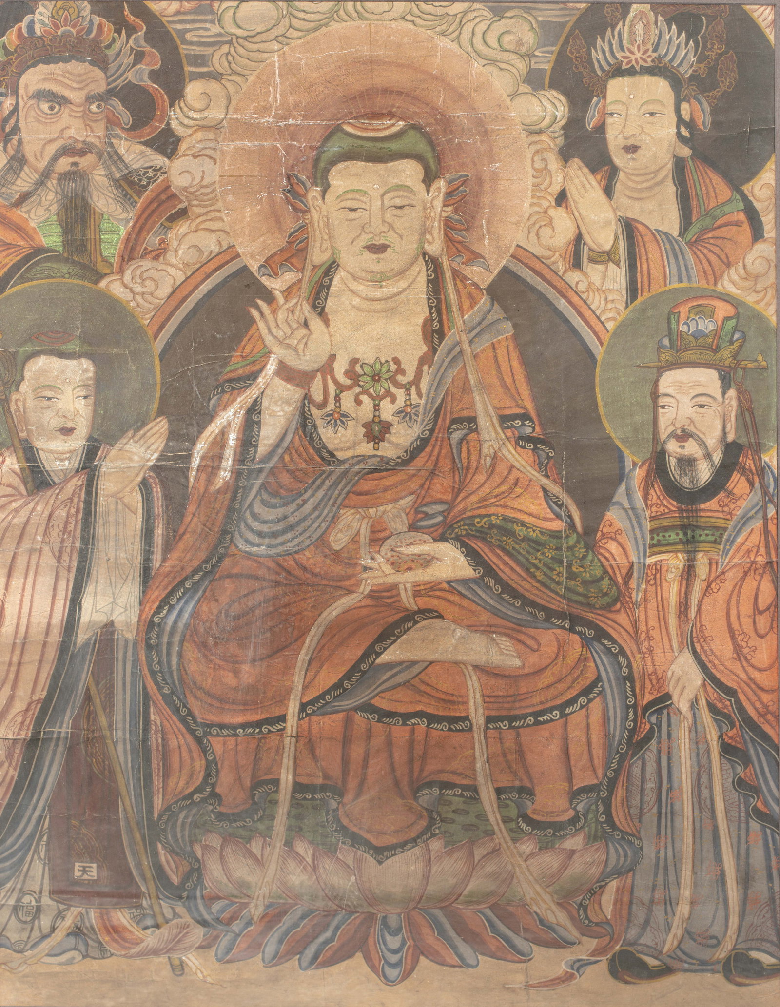 (R) A LARGE PAINTING WITH COLOURS ON PAPER , KOREA, CHOSON PERIOD 18TH TO 19TH CENTURY (1 of 1)