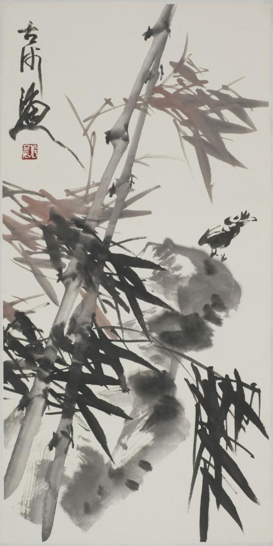 A CHINESE SCROLL PAINTING OF FIGURAL MOTIF, AFTER ZHANG (1 of 1)