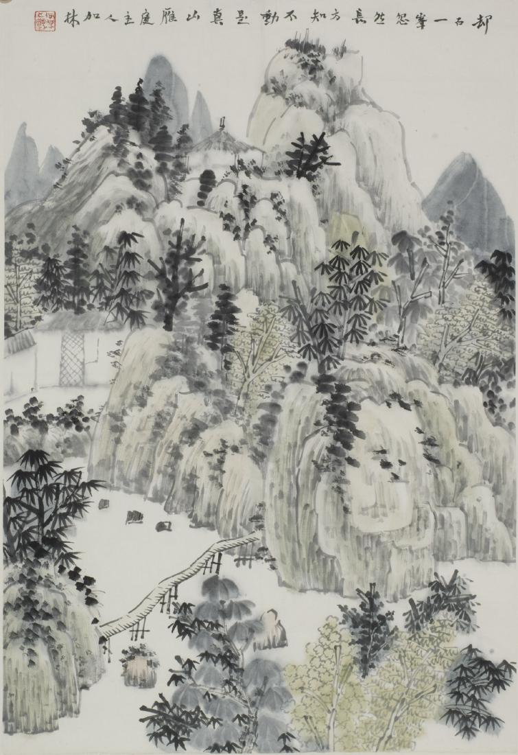 A CHINESE SCROLL PAINTING, AFTER HE JIALIN (1 of 1)