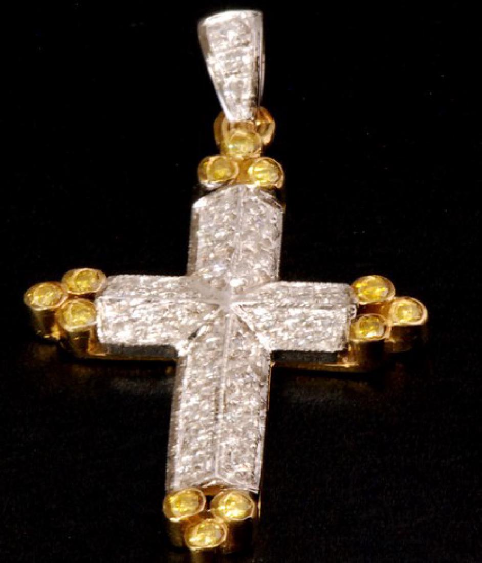 Certified 18K Gold Pendant w. Diamonds 5.2gr (1 of 3)