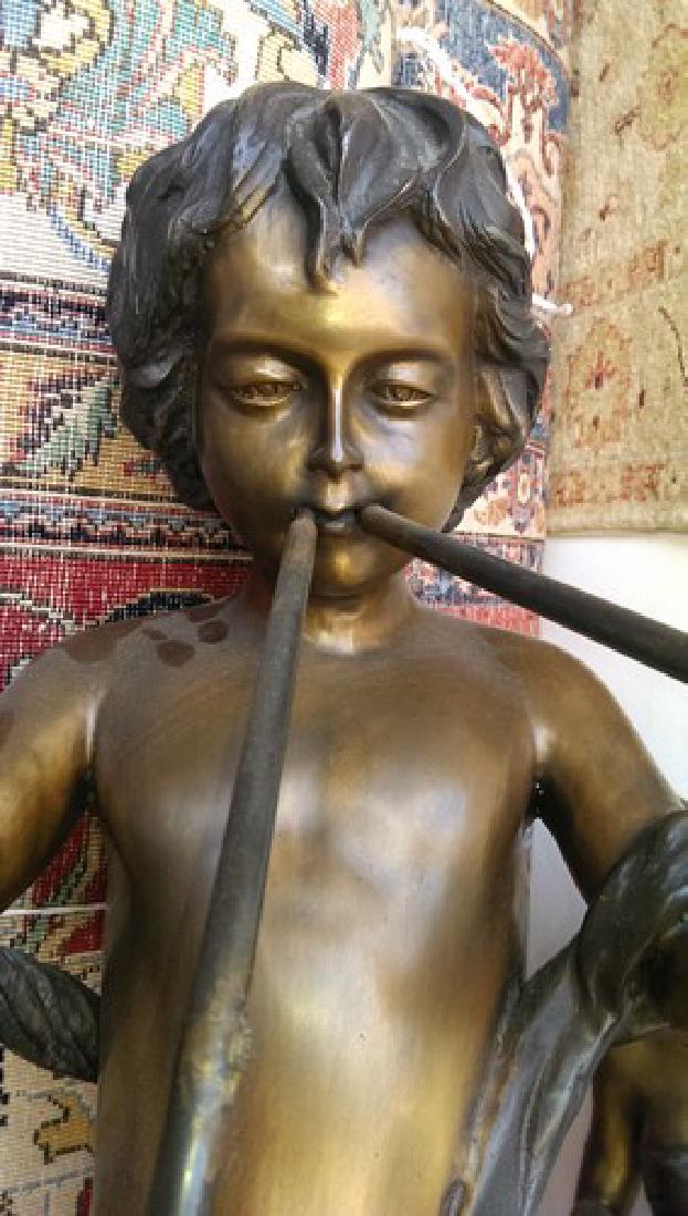 XLG Antique Bronze Sculptor Signed MacMonnies 47",: XLG Antique Bronze Sculptor Signed MacMonnies 47", 60-lbs Frederick William MacMonnies (September 28, 1863 – March 22, 1937) / 47.00 x 14.00 x 14.00 inches Dimensions: 47.00 x 14.00 x 14.00 inches*