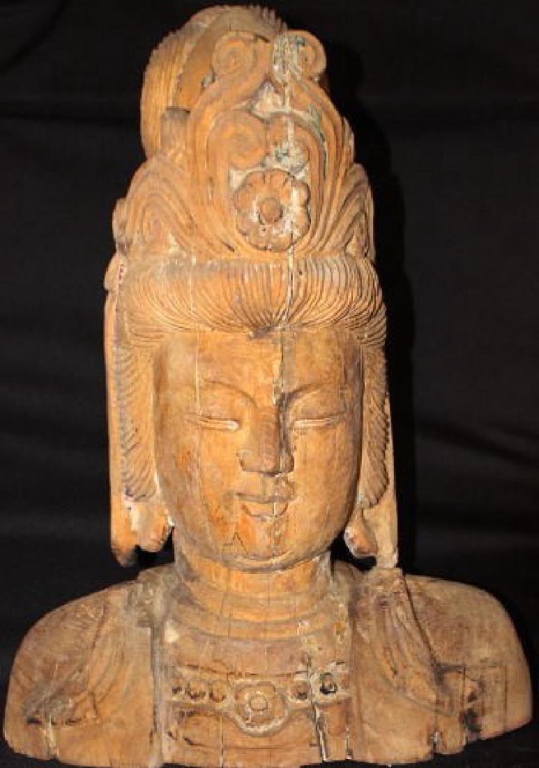 Ancient Chinese Buddha Bust (1 of 3)