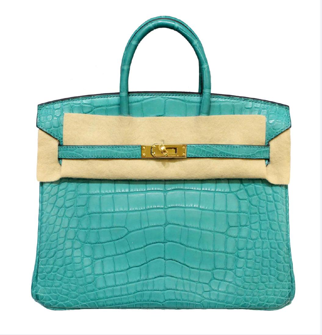 100% Authentic Luxury Brand: Hermes Turquoise & Beige (1 of 10)
