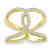 18K DIAMOND BY PASS RING IN YELLOW GOLD
