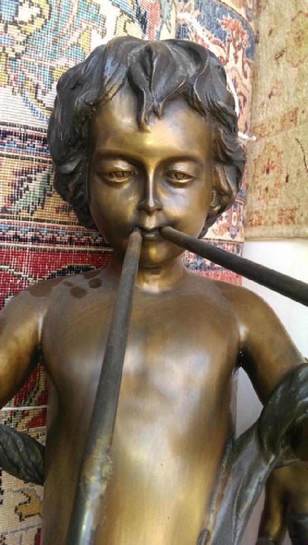 XLG Antique Bronze Sculptor Signed MacMonnies 47",: XLG Antique Bronze Sculptor Signed MacMonnies 47", 60-lbs Frederick William MacMonnies (September 28, 1863 – March 22, 1937) / 47.00 x 14.00 x 14.00 inches Dimensions: 47.00 x 14.00 x 14.00 inches*