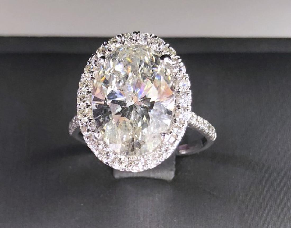 Large 6.40 Carat Certified Diamond set in 18K Gold Ring (1 of 4)