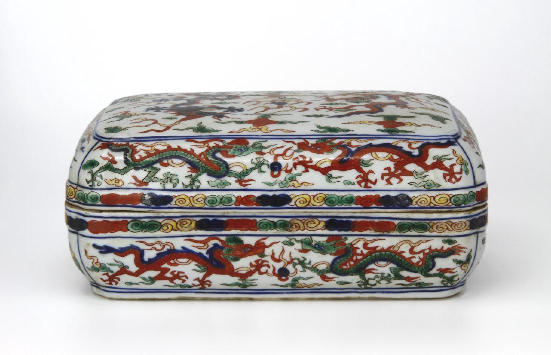 Chinese Polychrome Enameled Box/Cover (1 of 9)