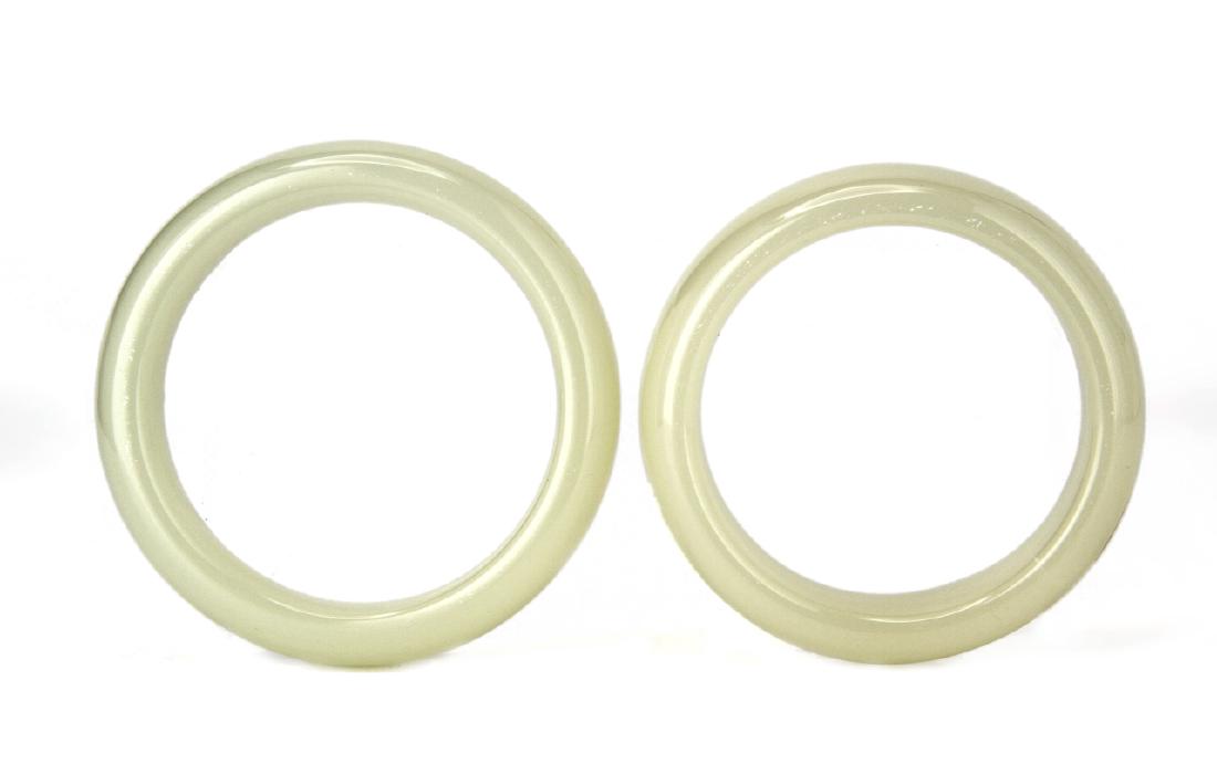 Two Milky White Hardstone Bangles (1 of 6)