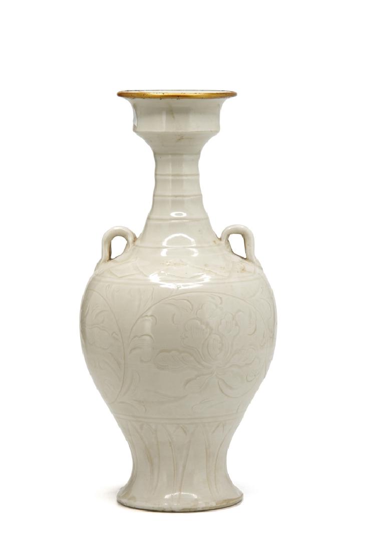 Chinese Carved Ting Ware Baluster Vase (1 of 11)