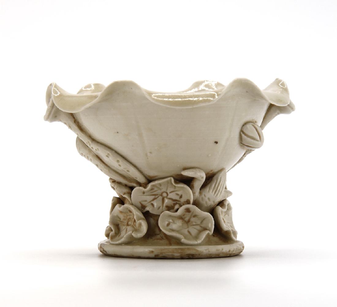 Rare Ting White Glazed Lotus Cup (1 of 9)