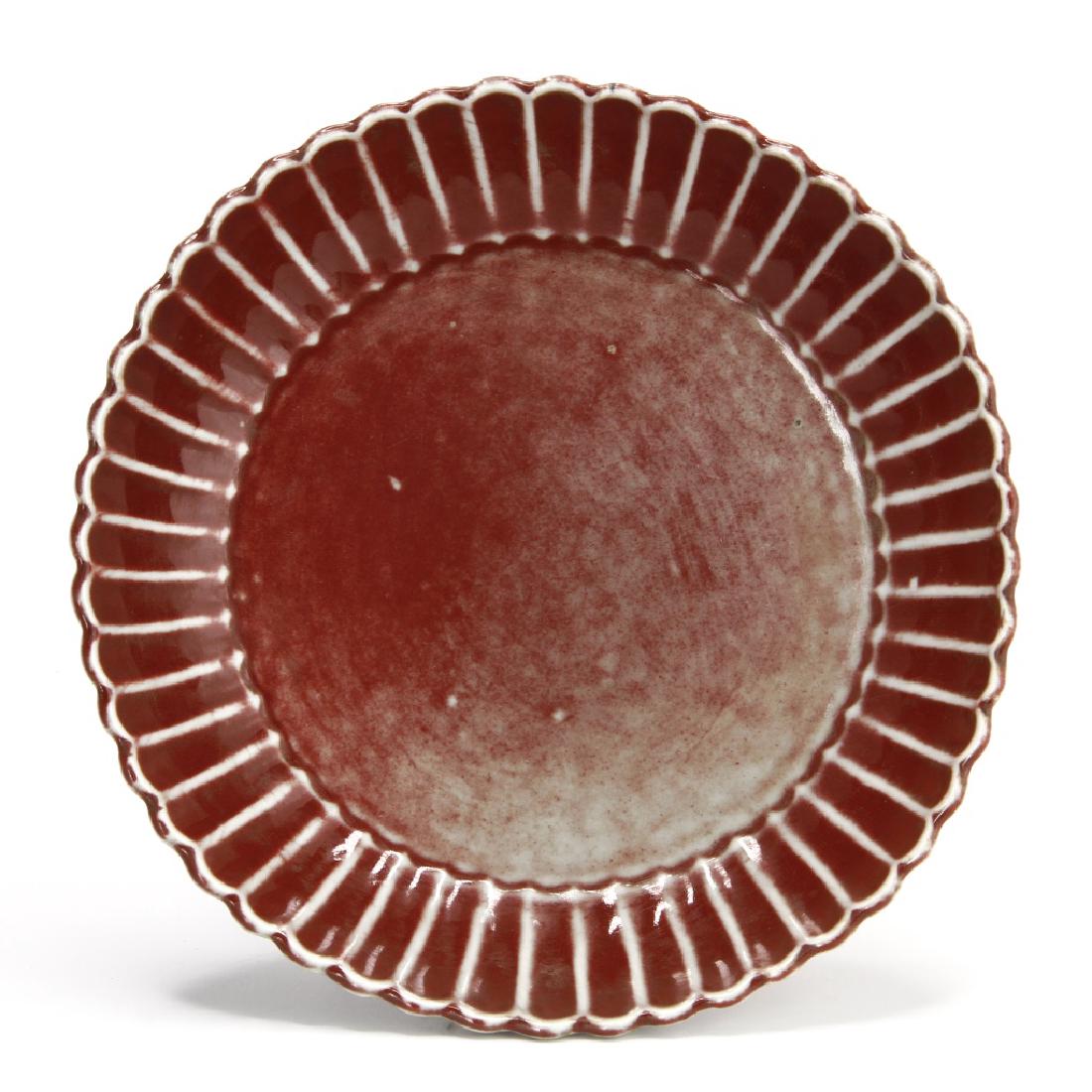 Copper Red Glazed Chrysanthemum Dish, Ming (1 of 10)