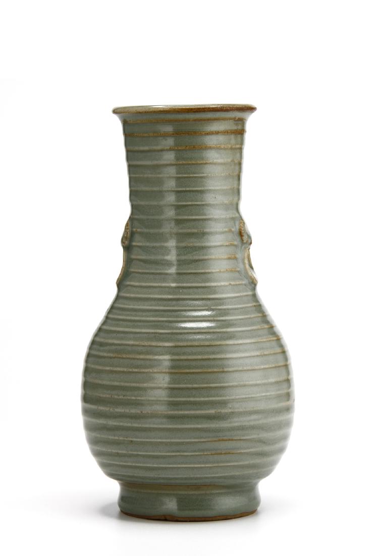 Rare Lungchuan Celadon Grooved "Hu" Vase (1 of 11)