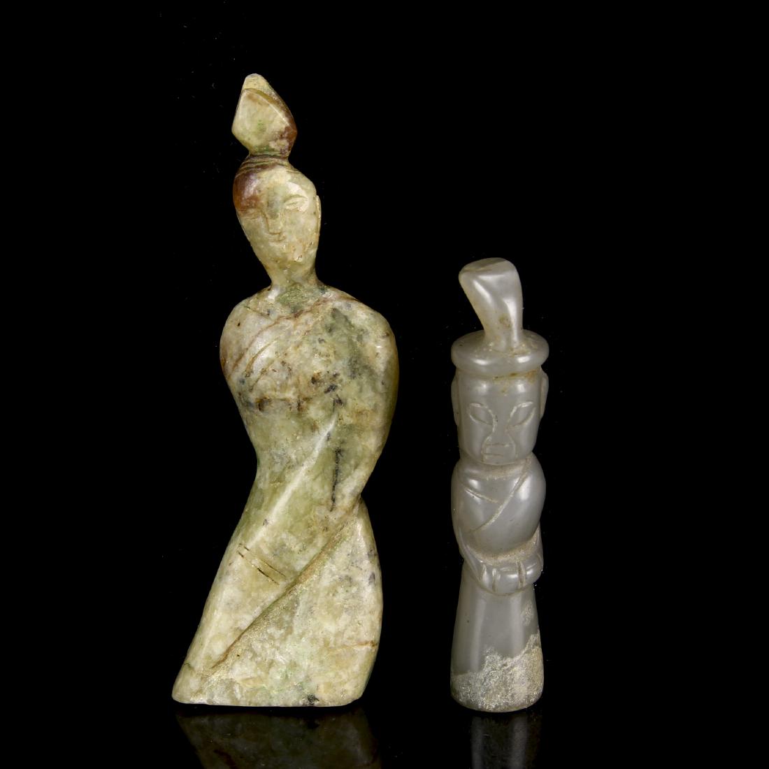 Two Jade Standing Figures (1 of 7)
