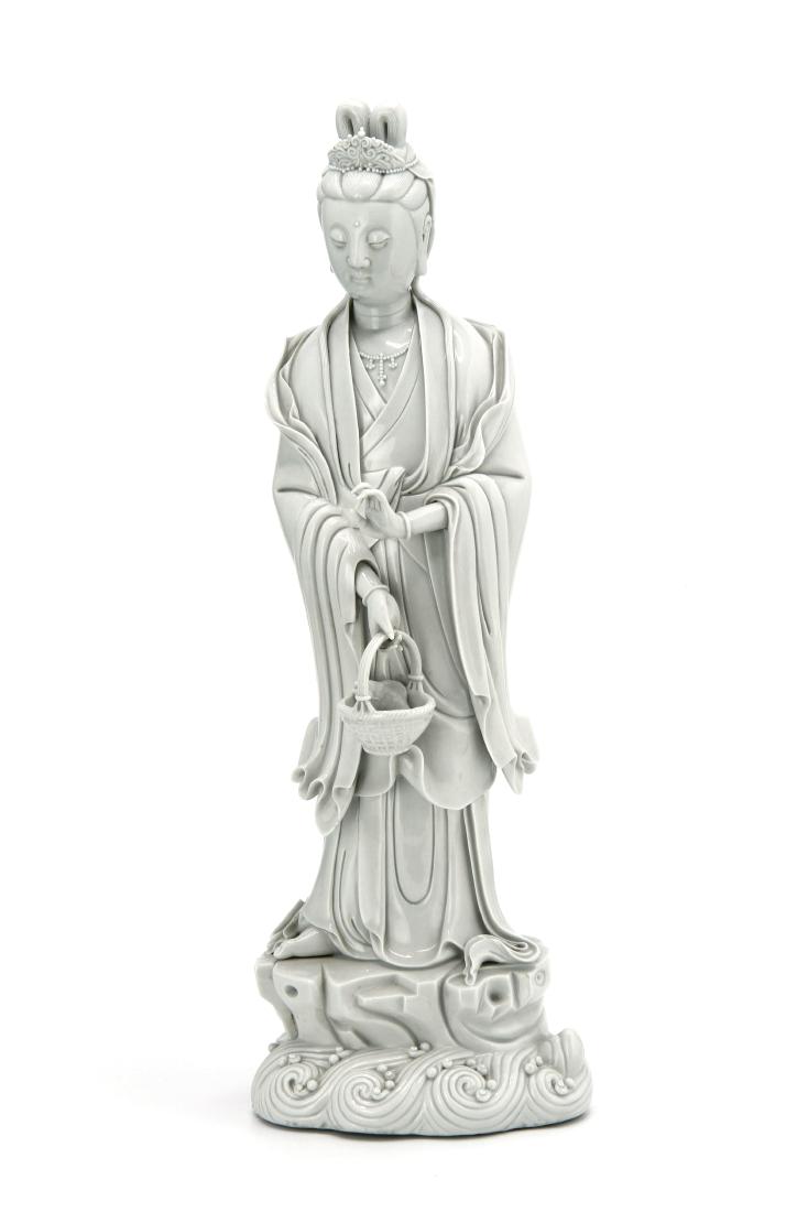 Dehua Standing Figure of the 'Fish Basket' Guanyin (1 of 9)