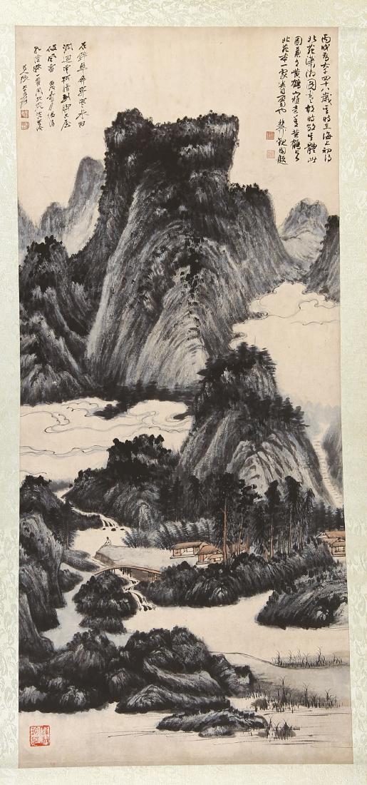 Chinese Landscape Hanging Scroll (1 of 7)