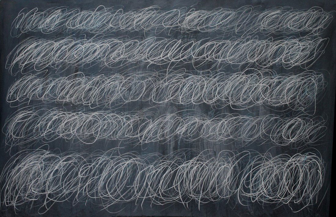 CY TWOMBLY SIGNED PAINTING OVER 5 FEET 65x41 INCH (1 of 9)