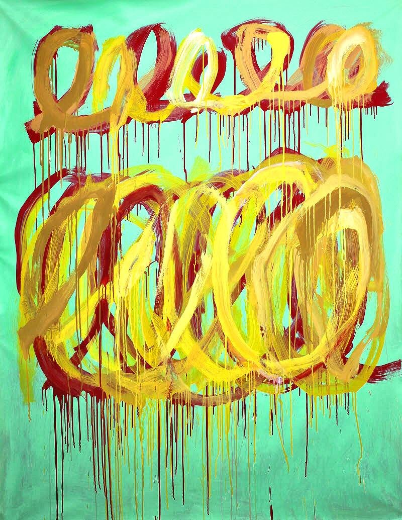 Cy Twombly (1928-2011) Large painting on canvas NR (1 of 10)
