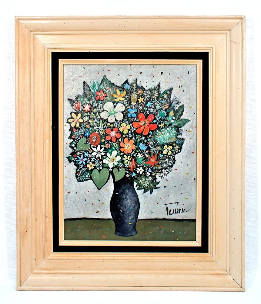 HENRY FAULKNER / STILL LIFE FLOWERS PAINTING (1 of 6)