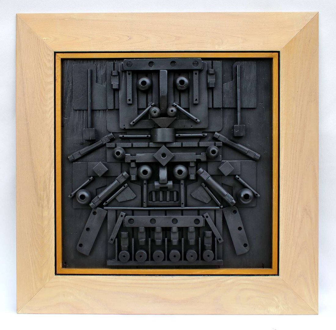 LOUISE NEVESLON / Totem / Wood Sculpture / Relief / Assemblage (1 of 11)