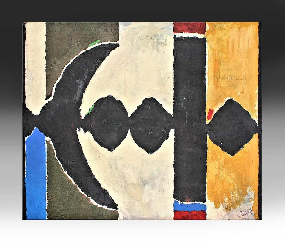 Robert Motherwell (19151991) Style Of / Mid Century Canvas Painting