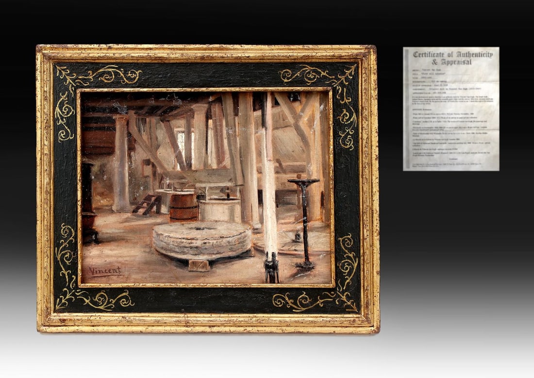 VINCENT VAN GOGH (1853-1890) COA /OIL ON CANVAS MONE MANE RENOIR AFTER VAN GOGH (1 of 8)