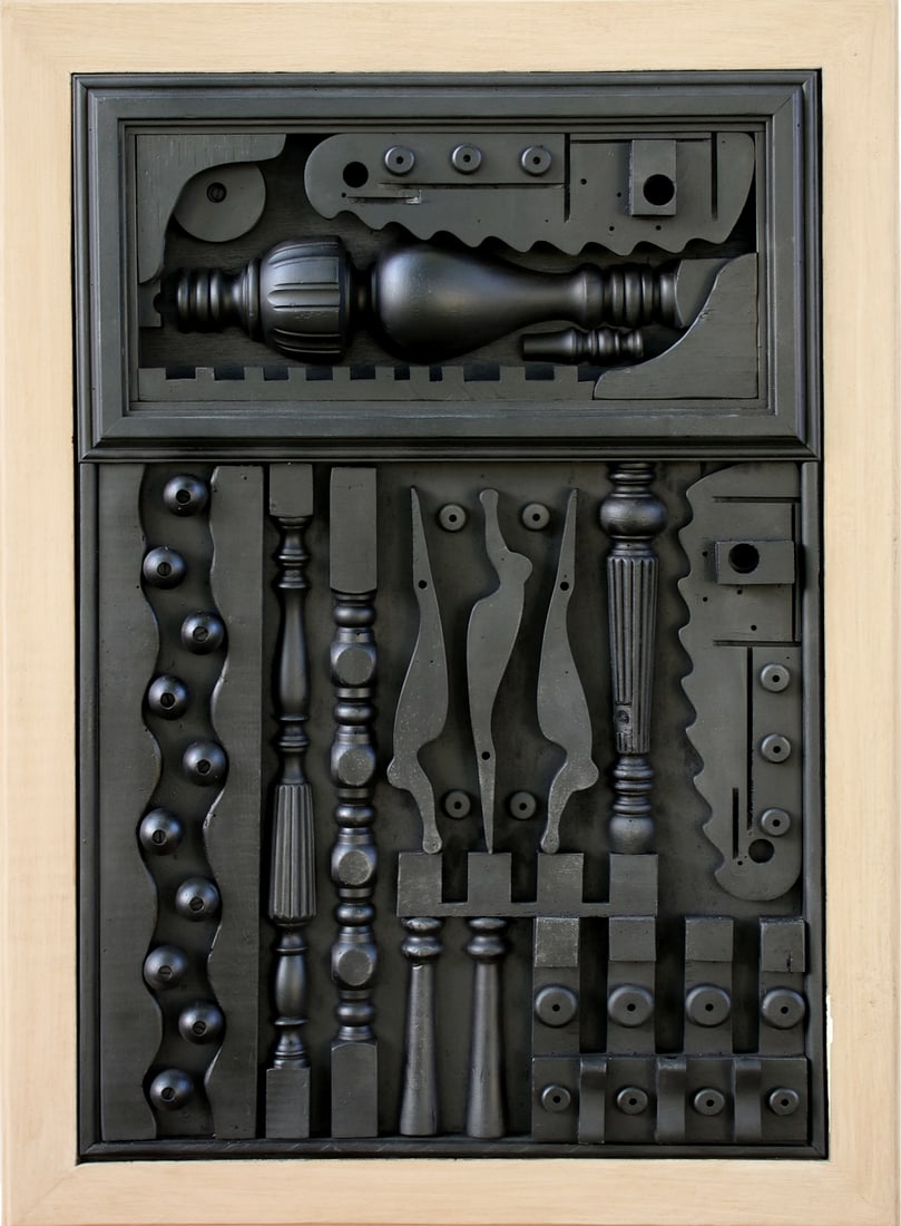 COA LOUISE NEVESLON (1899-1988) AFTER RELIEF / WOOD SCULPTURE MODERN ART MID CENTURY (1 of 7)