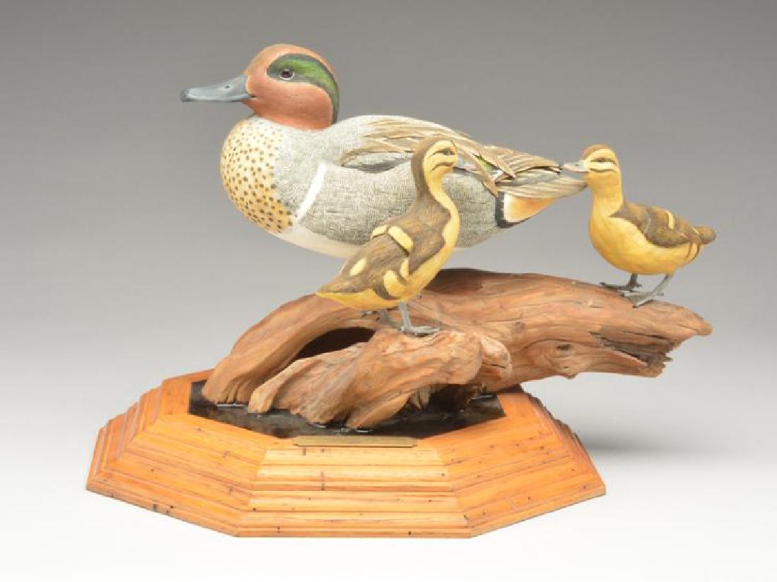 * Full size standing greenwing teal drake with two (1 of 1)