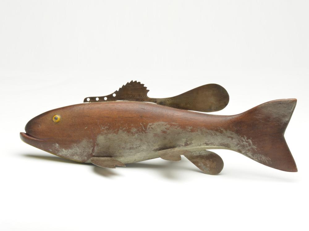 Rare bass fish decoy, Hans Janner, Sr, Mt Clemens, (1 of 3)