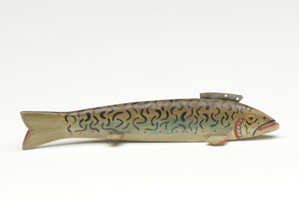Brook trout fish decoy, Jess Ramey, circa 1930. (1 of 3)