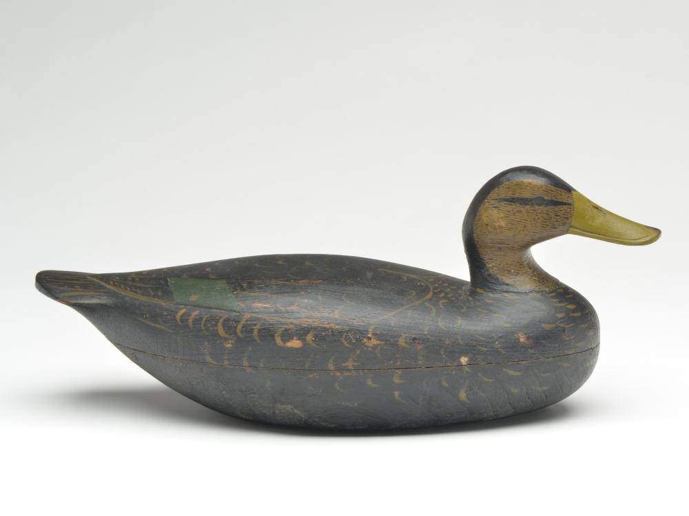 Hollow carved black duck from New Jersey. (1 of 3)