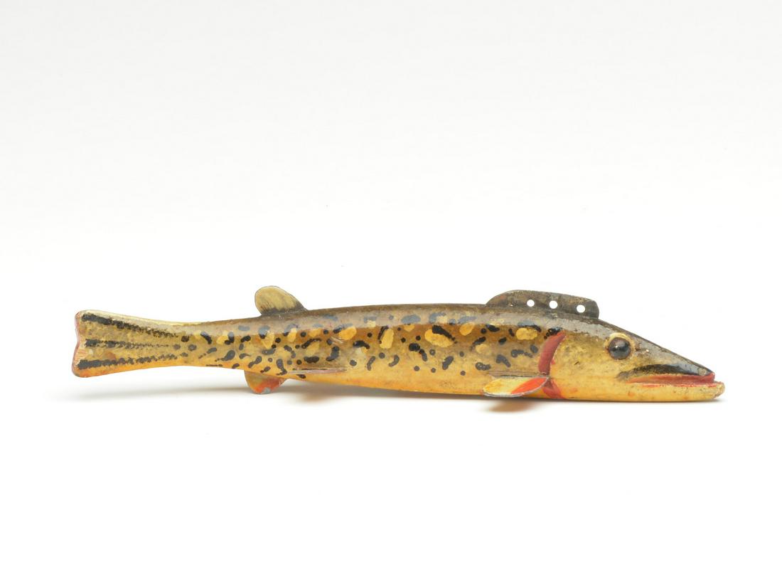 Pike fish decoy, Oscar Peterson, Cadillac, Michigan, (1 of 3)