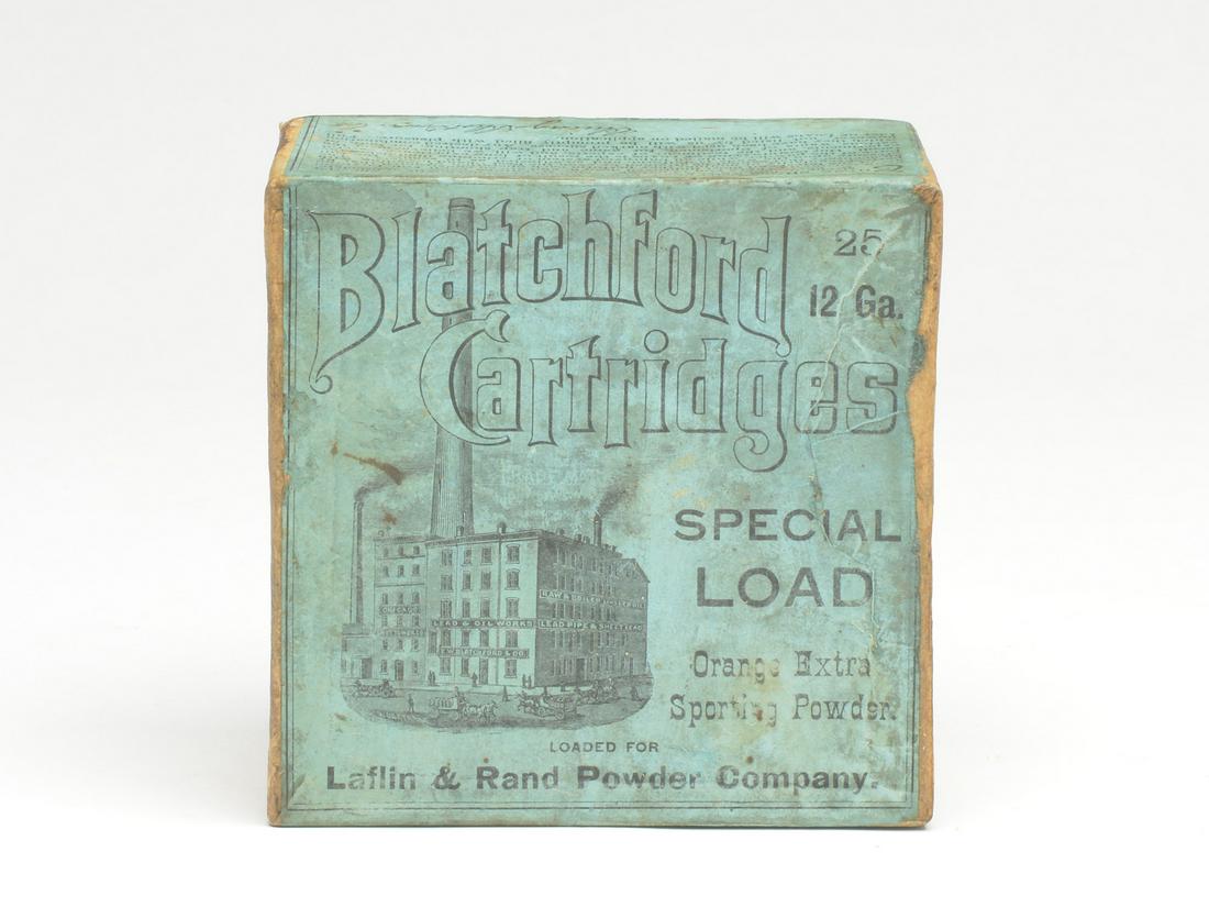 Two piece shotgun shell box, Blanchard Cartridges. (1 of 3)