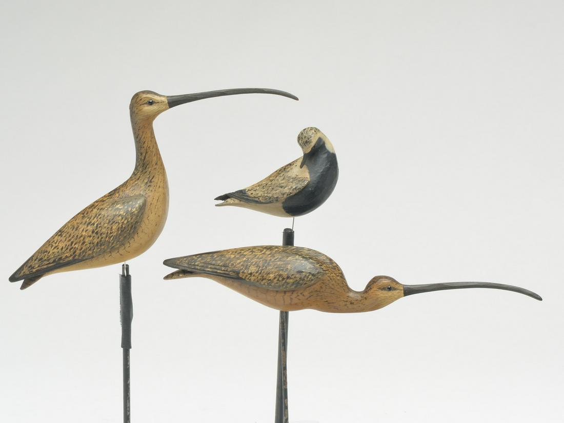 Set of three well carved miniature shorebirds, William (1 of 3)