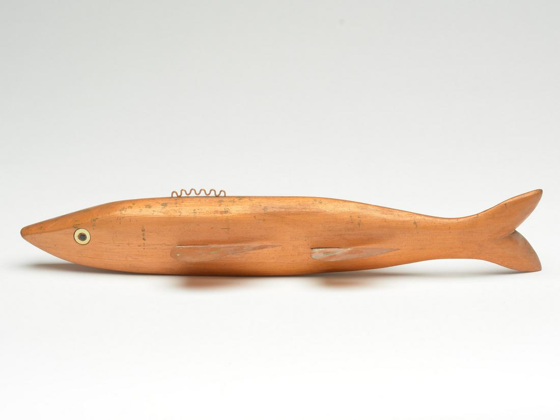 Very large walleye fish decoy, Leroy Howell, Minnesota, (1 of 3)