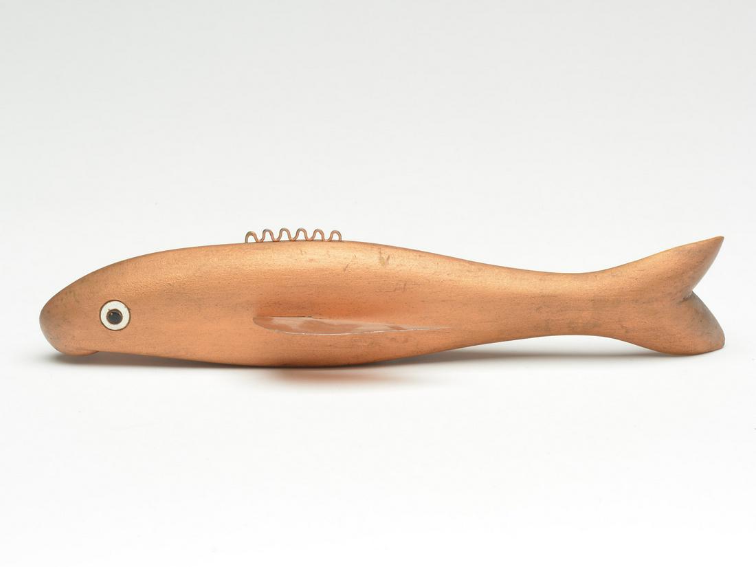 Rare sucker fish decoy, Leroy Howell, Minnesota. (1 of 3)