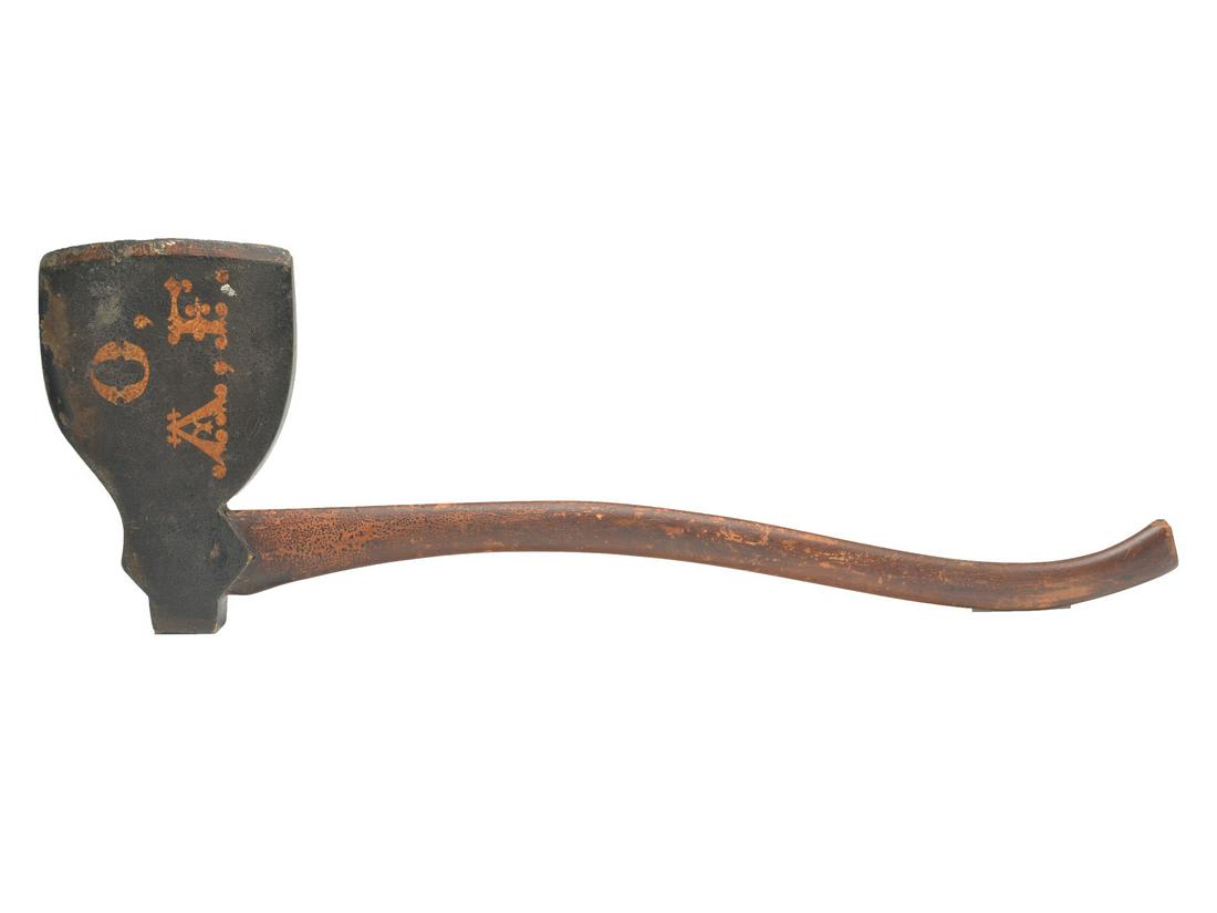 Ceremonial axe from carved wood. (1 of 2)