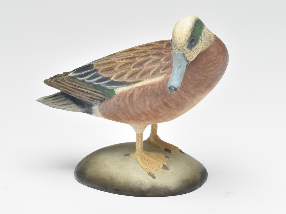 Miniature standing widgeon, Frank Finney, Cape Charles, (1 of 3)
