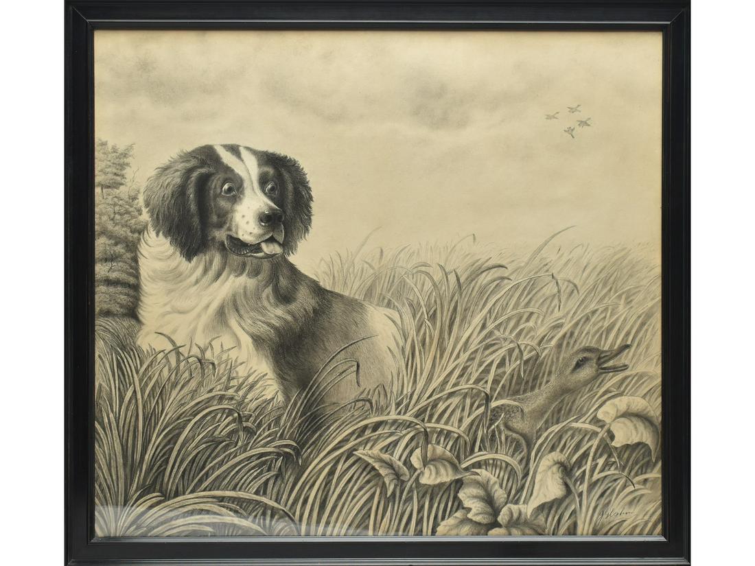 Very early and well executed charcoal on paper. (1 of 1)