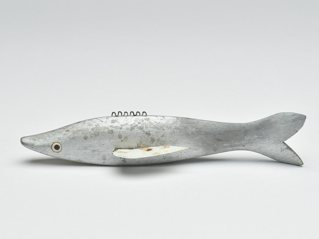 Large pike fish decoy, Leroy Howell, Hinkley, Minnesota, 2nd quarter 20th century. (1 of 3)