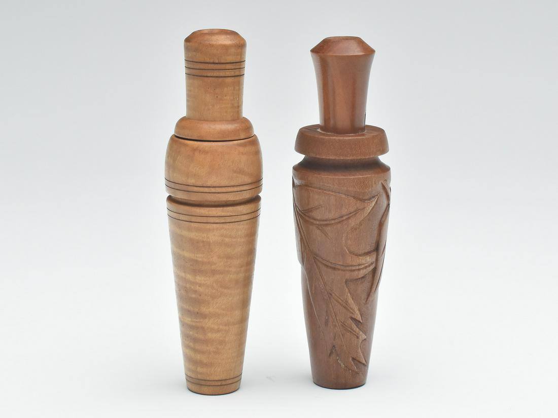 Two duck calls, Fred Weeks, Savannah, Tennessee. (1 of 3)