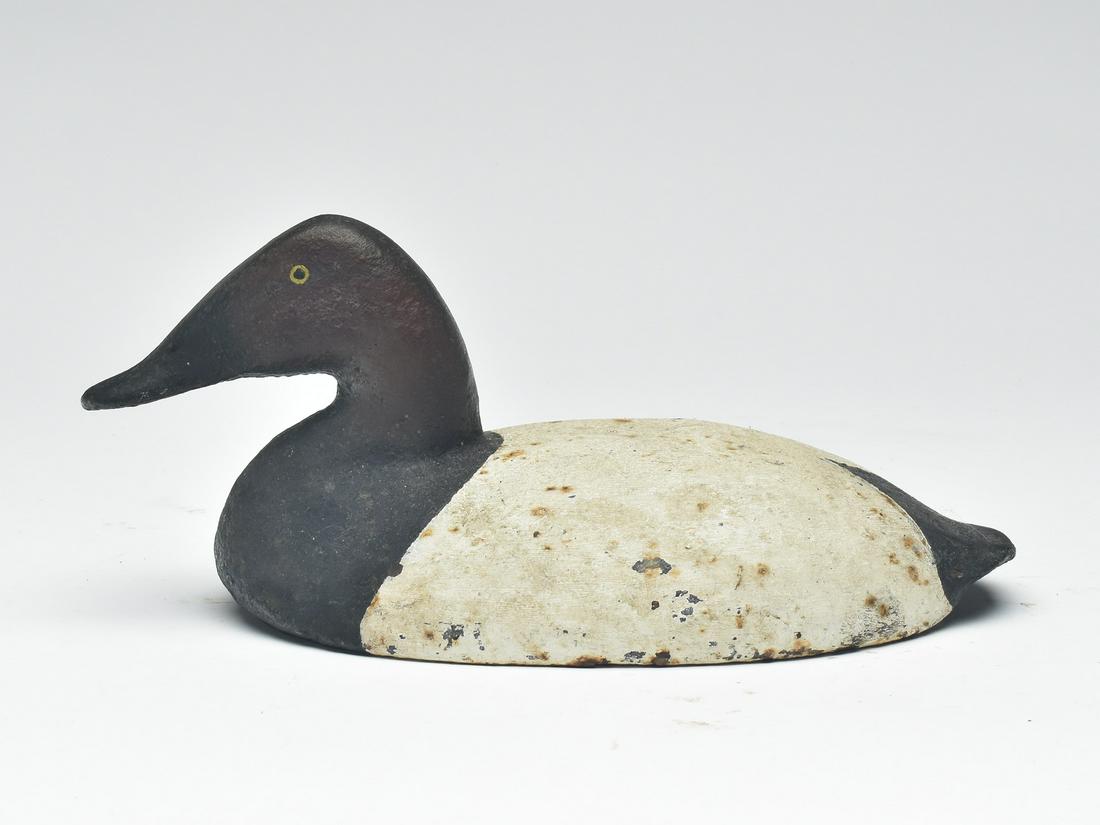 Canvasback sink box decoy, 1st quarter 20th century (1 of 2)