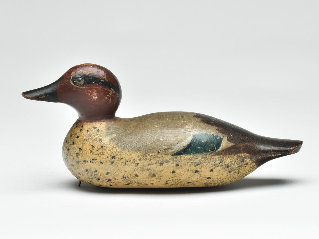 Greenwing teal, Mason Decoy Factory, Detroit, Michigan, 1st quarter 20th century. (1 of 4)