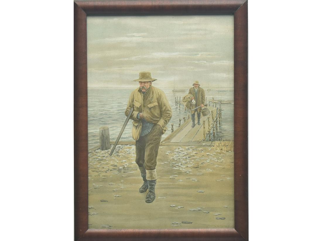 Good Luck and "Bad Luck" after A.B. Frost.: Good Luck and "Bad Luck" after A.B. Frost. Lithographs in original picture frames. In original frames circa 1903. Measure 15.5" x 10.5".