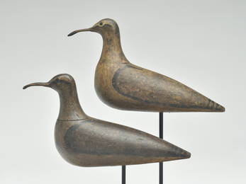 Pair of curlew, Charles F. Coffin, Nantucket, Massachusets, 3rd quarter 19th century.