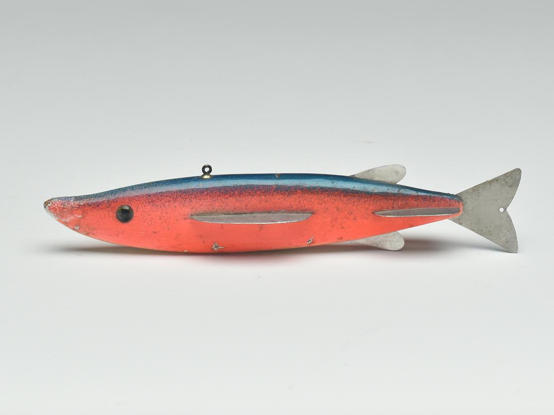 Fish decoy, Ernie Newman, Carlton, Minnesota, 2nd quarter 20th century. (1 of 3)