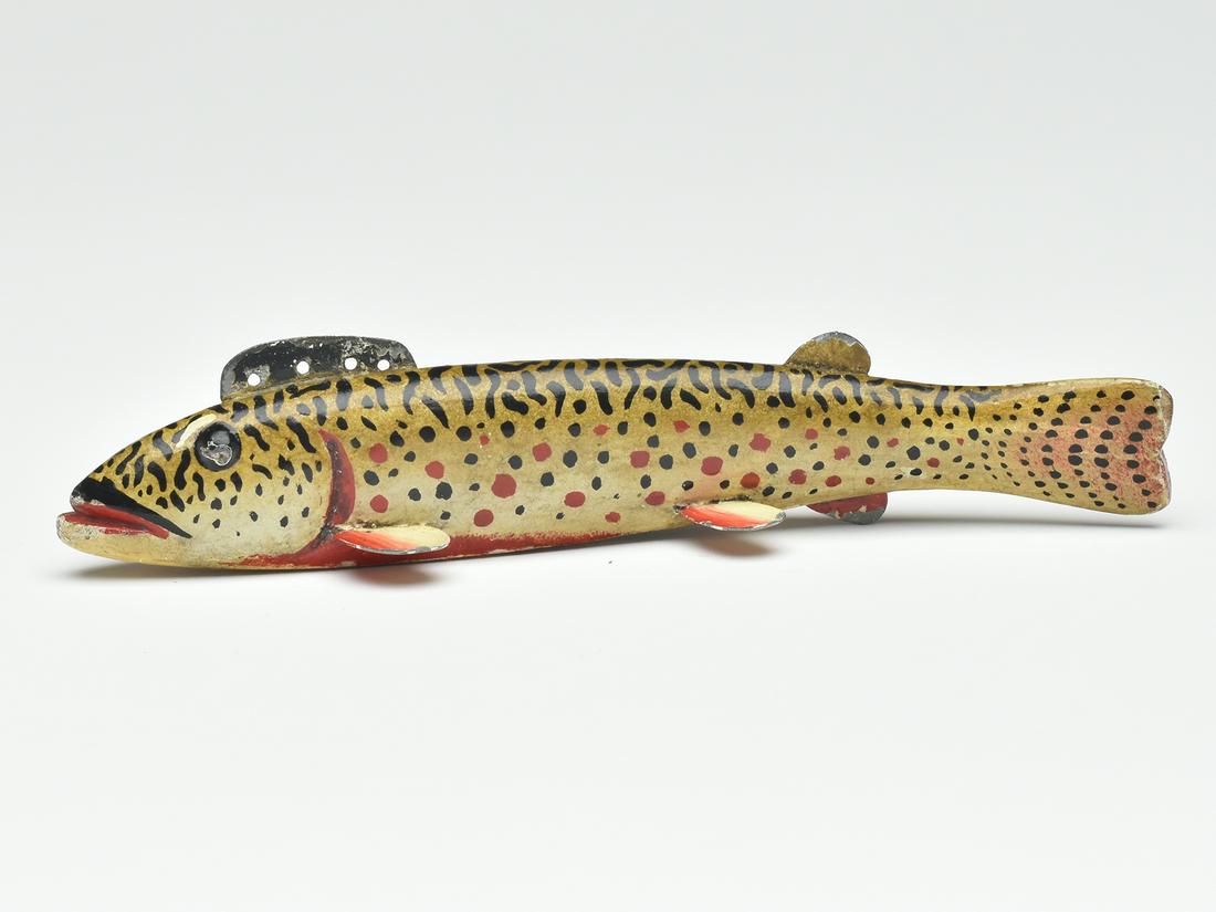Fish decoy, Oscar Peterson, Cadillac, Michigan, 2nd quarter 20th century. (1 of 3)