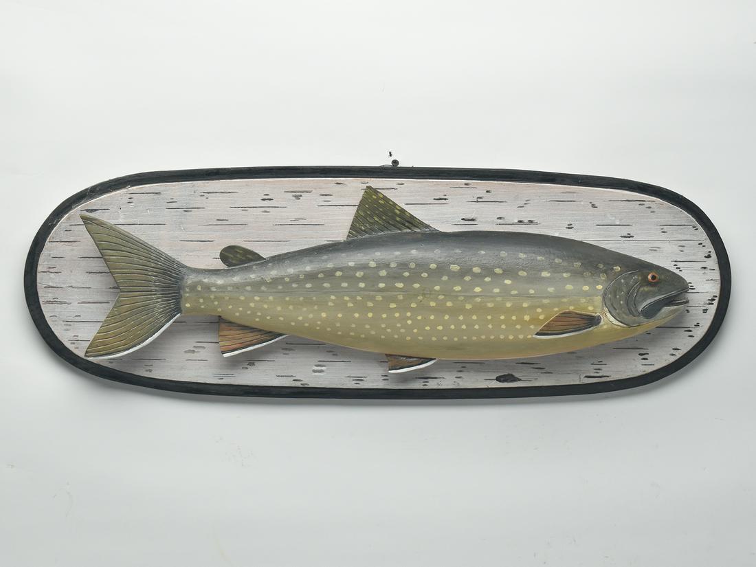 Lake trout plaque, Phillipe Sirois, Arrowsic, Maine. (1 of 3)