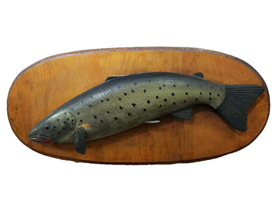 Salmon plaque, Phillippe Sirois, Arrowsic, Maine. (1 of 1)